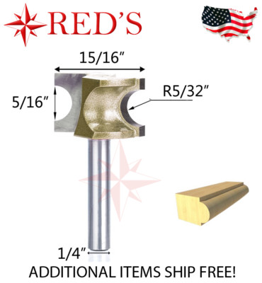 Tideway Carbide Pro LC6060504 5/16D x 5/32R Half Round 1/4'' shank router bit