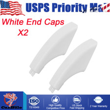 Set of 2 WB07K10043 White End Cap for GE Range Stove Oven Door Handle WB7T10144