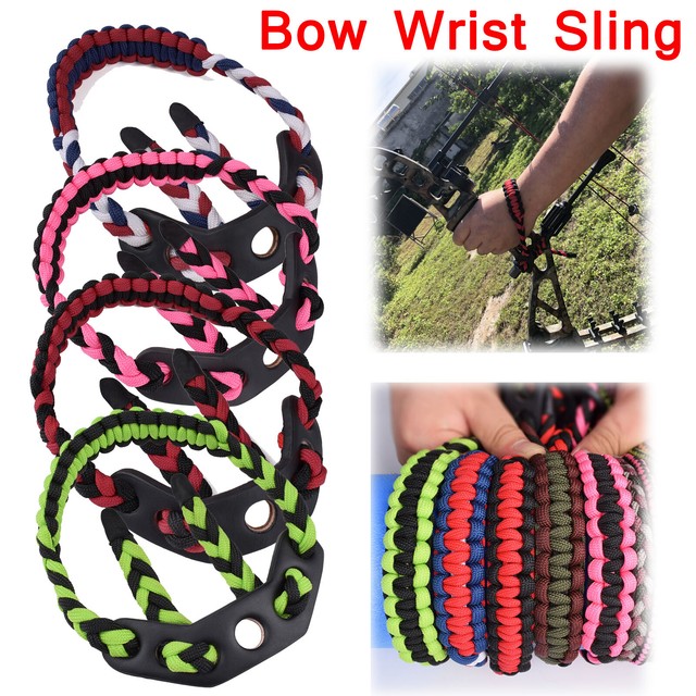 Archery Bow Wrist Sling Strap Braided Compound Bow Adjustable Paracord