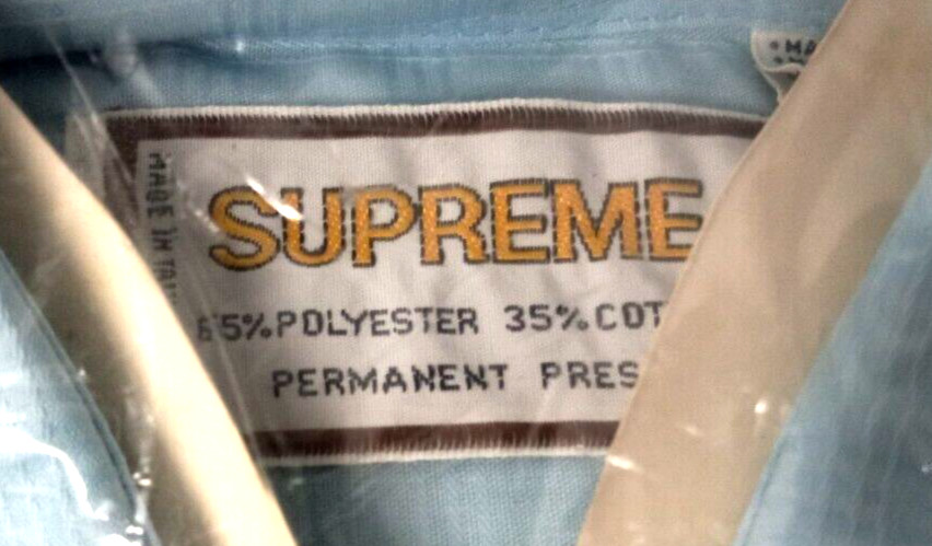 Vintage Supreme Short Sleeve Blue Dress Shirt Button Up Size 15 TG&Y NOS thumbnail 3