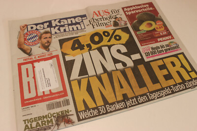 BILDzeitung 11.08.2023 August Geburt Geburtstag  Harry Kane 100 Millionen