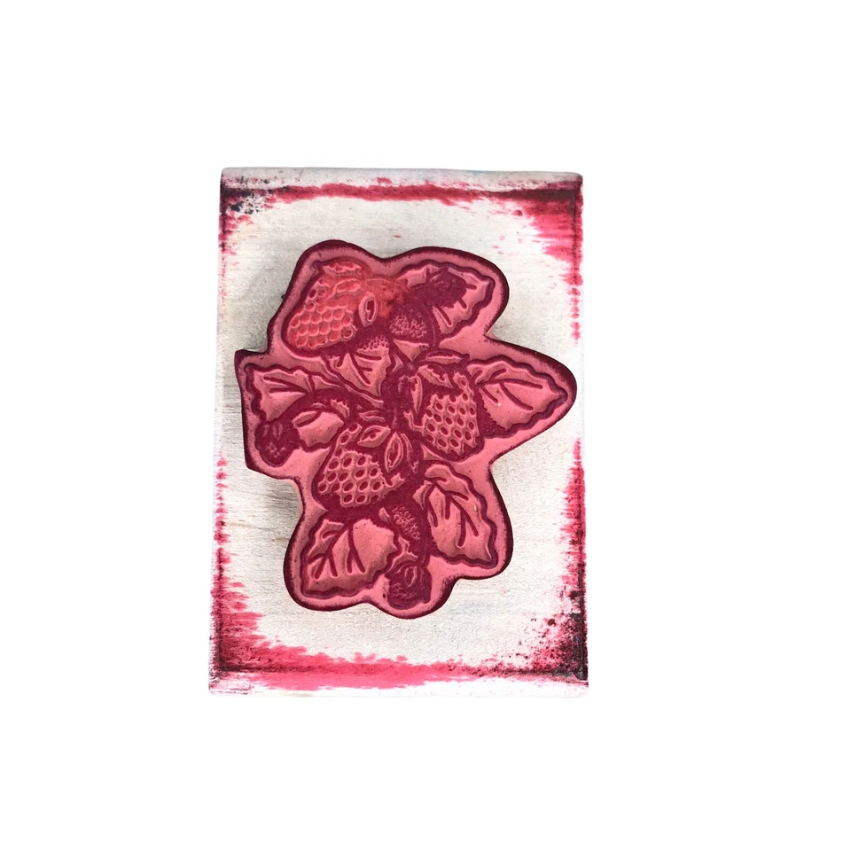 Stamp Affair Sello de goma montado en madera Casa Fresas Vid Foto 2 de 2