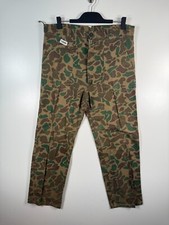Vtg Mens Straight Leg Vietnam Era Frogskin Camo Trouser Pants Brown Sz M 18x28