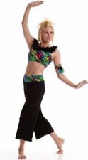 Congo GAUCHO PANTS CROP TOP Dance Costume Child Large, CXL Adult Large New