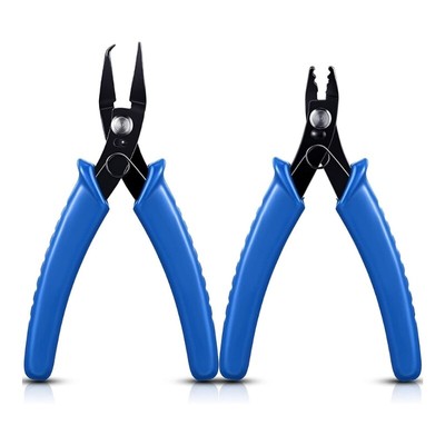2 Pcs Split Ring Pliers Carbon Steel Crimper Pliers Jewelry Beading Repair Tool