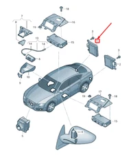 AUDI A7 SPORTBACK 4G RH LANE CHANGE ASSIST CONTROL UNIT 4G0907568H
