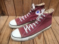 VTG Rare Chuck Taylor All Star Converse Maroon Made In USA sz 11.5 UK 10.5