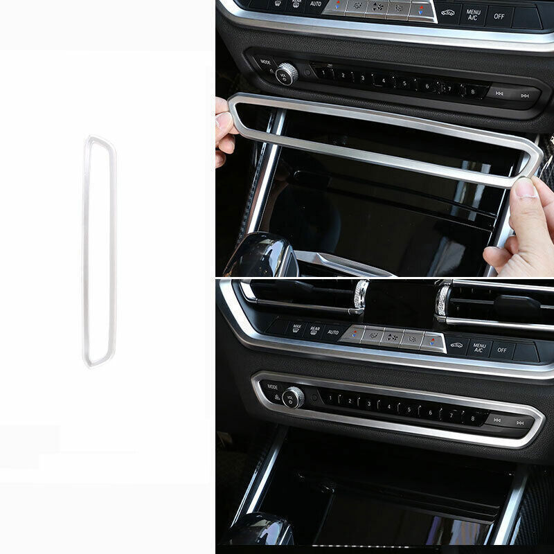 Console Volume Button Control Trim Fit For BMW 3-Series G20 2019-2021 Silver ABS