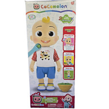 Cocomelon Deluxe Interactive Exclusive JJ Doll Feed Dress Sing Along Plush Toy