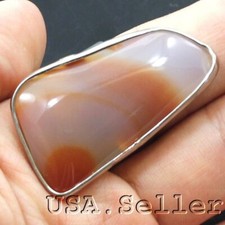 Multicolored Agate Ring with Adjustable Hole Large Ring Power Healing Gemstone