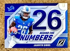 2023 Panini Zenith Football Behind the Numbers Jahmyr Gibbs #9 Detroit Lions