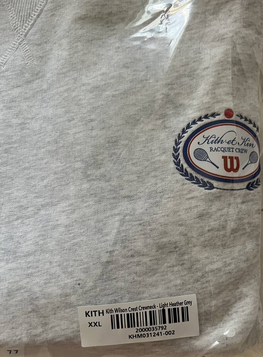 KITH 23SS CREST CREWNECK グレー XXL タグ付き Kith New York Nelson Crewneck in Machine Fleece Sweatshirt