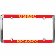 USMC MARINE CORPS MCAGCC MADE IN USA LICENSE PLATE FRAME