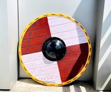 Viking Wooden Shield LARP Viking Medieval Battle Ready Shield 24" Handmade