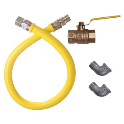 Dormont 1650NPKIT24 - 24'' Stainless Steel Stationary Gas Connector Kit