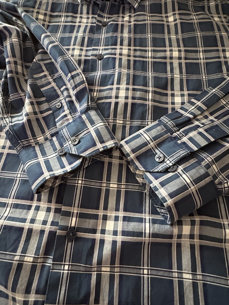 Chemise Homme Hart Shaffner Marx XL - Bleu Paon Délavé, Motif Géométrique, 100% Coton