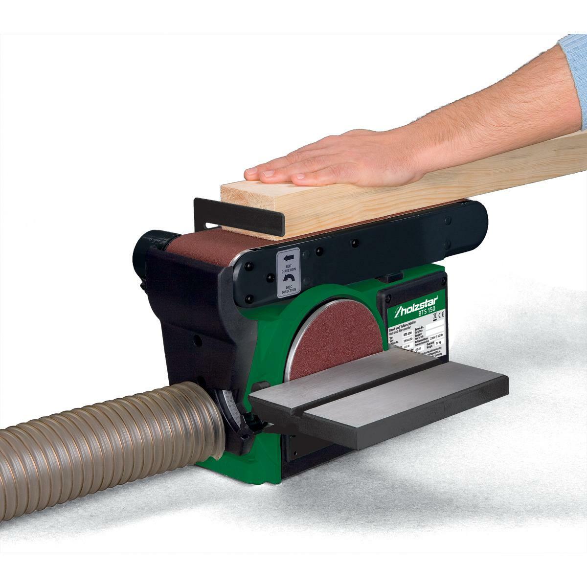 Holzstar BTS 200 Band- Und Tellerschleifmaschine – Mit Schwenkbarem Bandschleifaggregat, Grauguss-Tisch, Schnellspannsystem