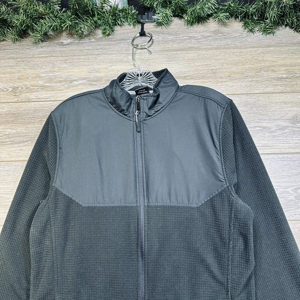 Athletic Works Jacket Size Medium Black Full Zip Windbreaker Fleece Coat Mens - Image 3 of 4