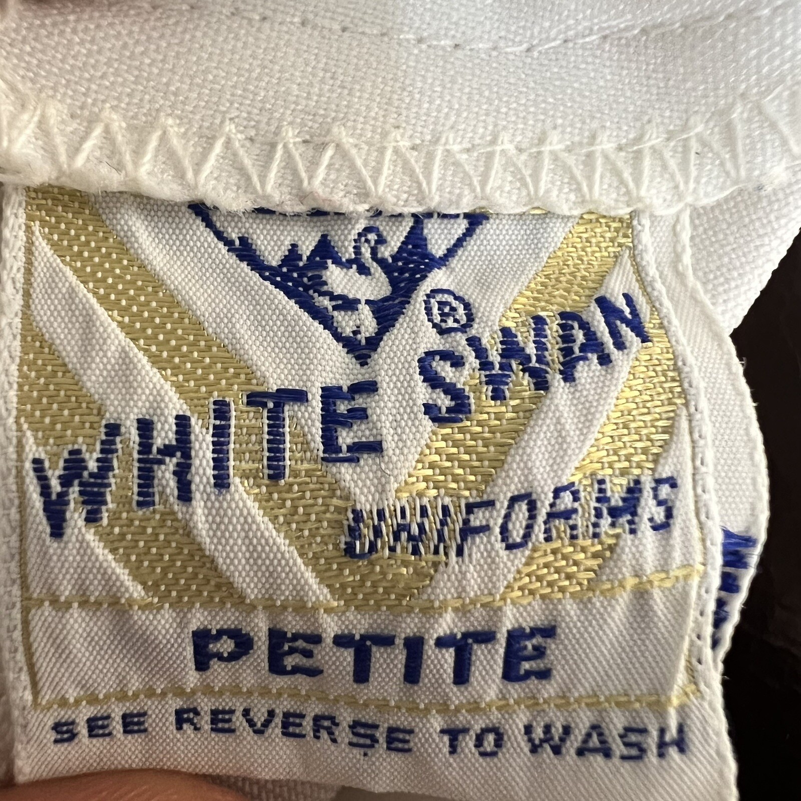 Vintage White Swan Nurse Uniform Retro Dress White Co… Gem