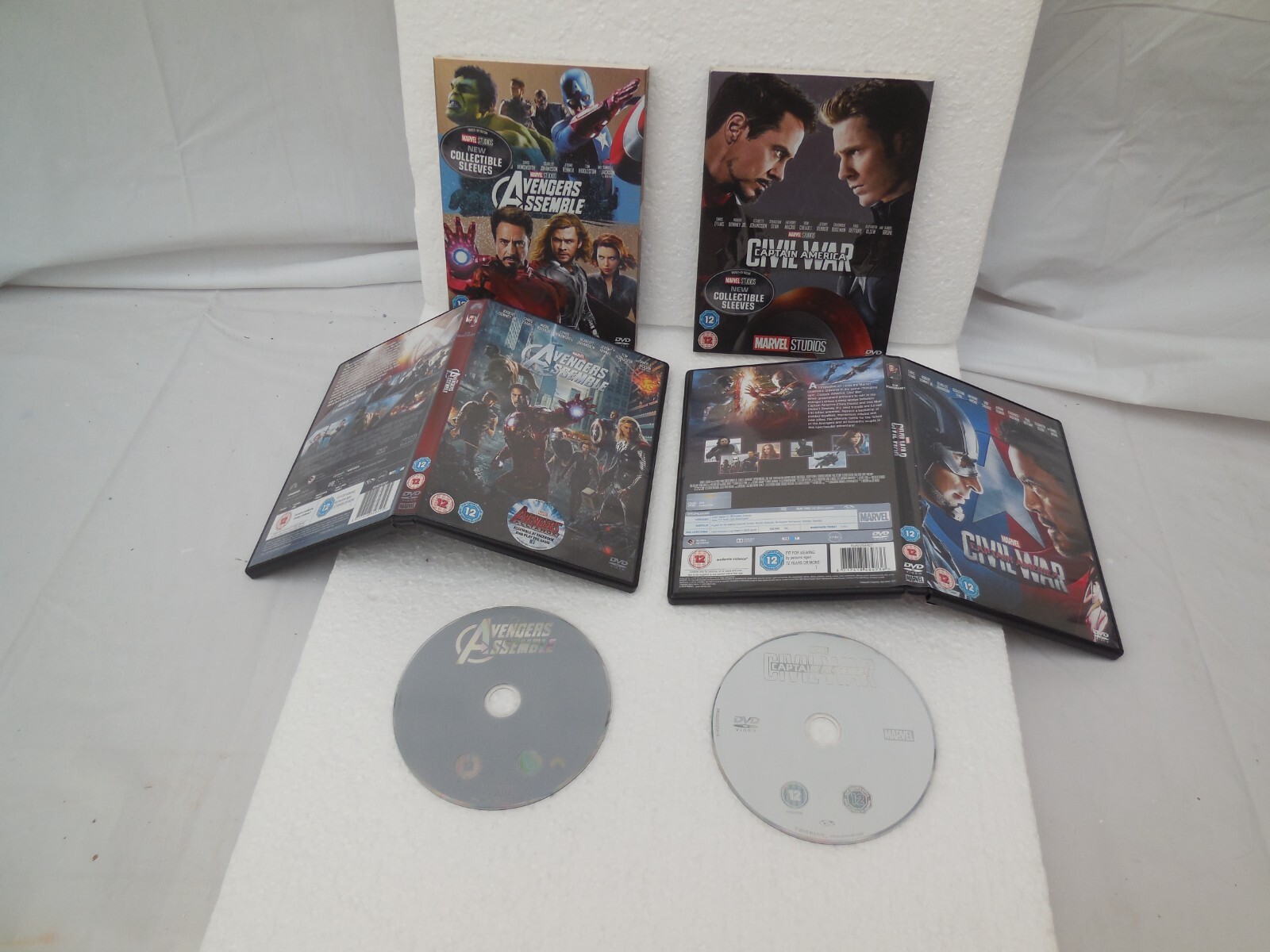 AVENGERS ASSEMBLE + CAPTAIN AMERICA CIVIL WAR REGION 2 DVD WITH COLLCTIBLECOVER