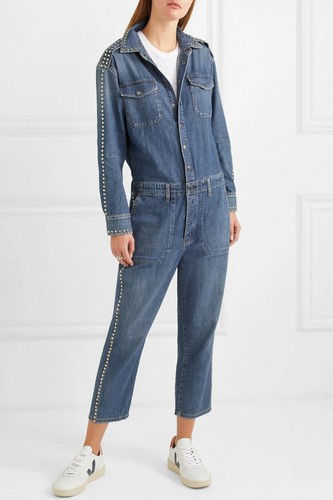 Current/Elliott Crew Cropped Studded 