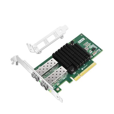 PCIE X8 Interface to 2X 10GbE SFP+ Fiber Port Converged Ethernet Adapter, Int...