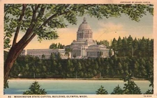 Washington State Capital Building Olympia Washington D.C. Vintage Postcard 1939