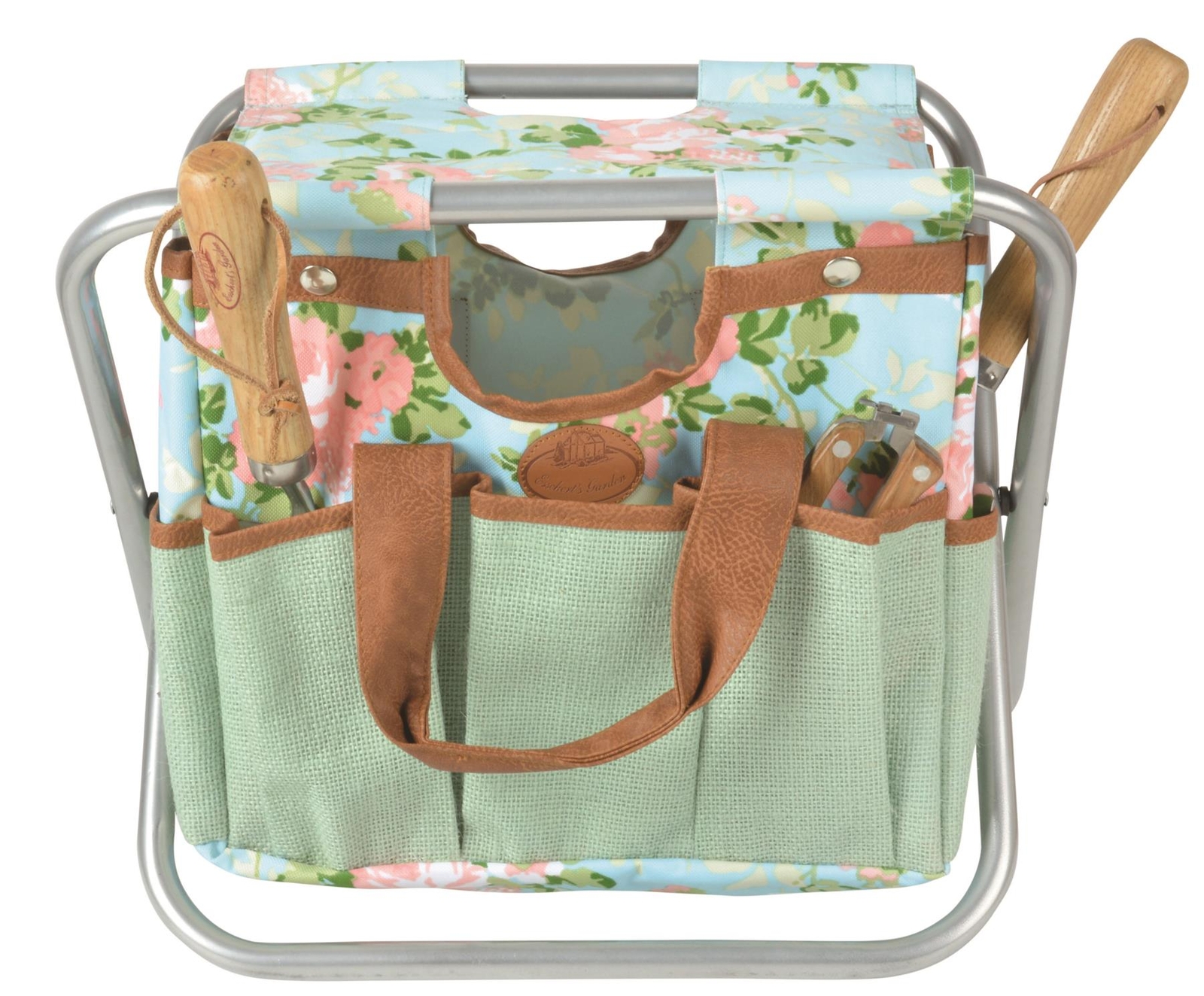 Esschert's Garden Womens Floral Rose Design Gardening Tool Stool
