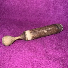 Vintage Primitive Wooden Masher Pestle Muddler 10.5” Farmhouse Smooth