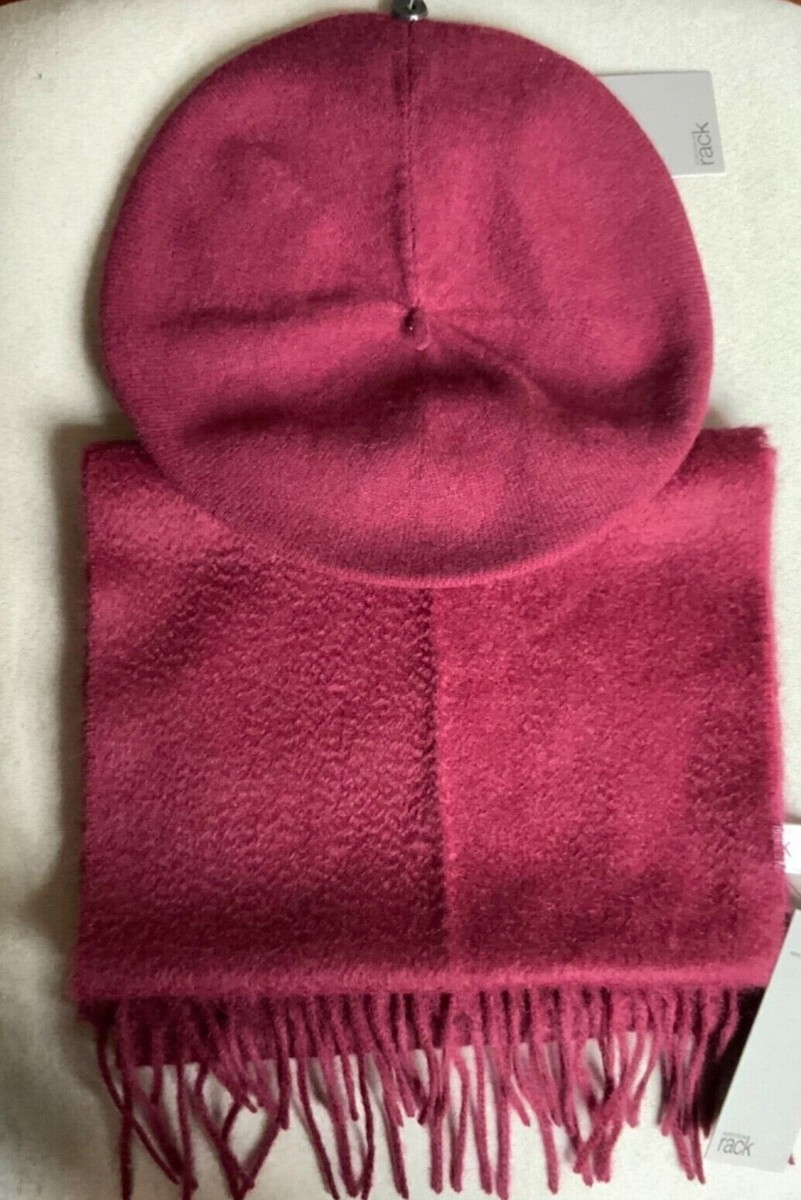 NORDSTROM RACK WOMENS CASHMERE KNIT BEANIE BURGUNDY OS NWT 100% Cashmere Red One Size Hats for Women for sale | eBay main image 4