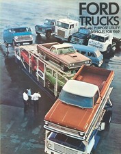 1969 Ford Pickup Bronco Ranchero B-c- F-n-w Series Nos Fl Truck Sales Brochure