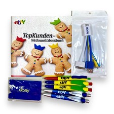 Vintage Ebay Werbegeschenke-Sammlung: Weihnachts-Backen-Heft Kulis etc. M&auml;ngel