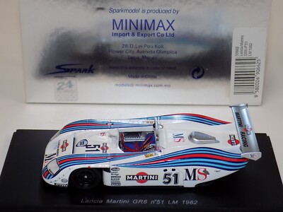 Spark Lancia Martini GR6 50 LM 1982 Model Car Spark 1/18 Lancia