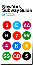 NEW YORK CITY SUBWAY MAP & GUIDE 1974 STRIP EDITION [4166]
