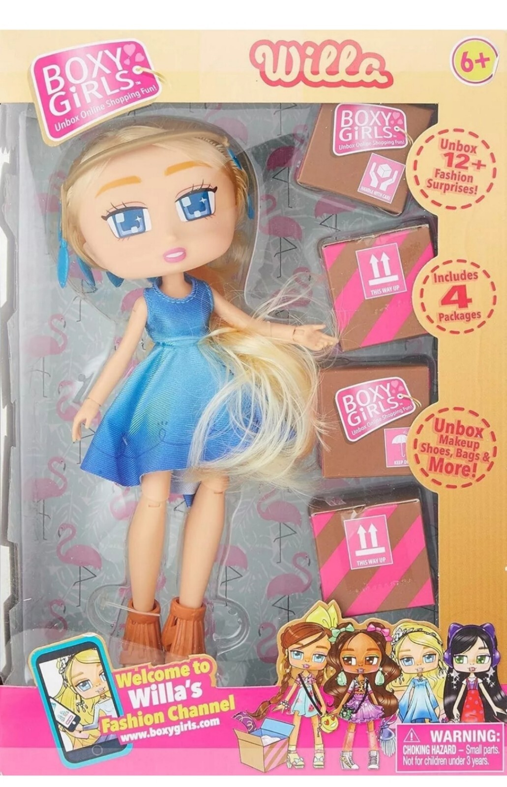 Boxy Girls Willa Doll 4 Surprise Packages Accessories BoxyGirls