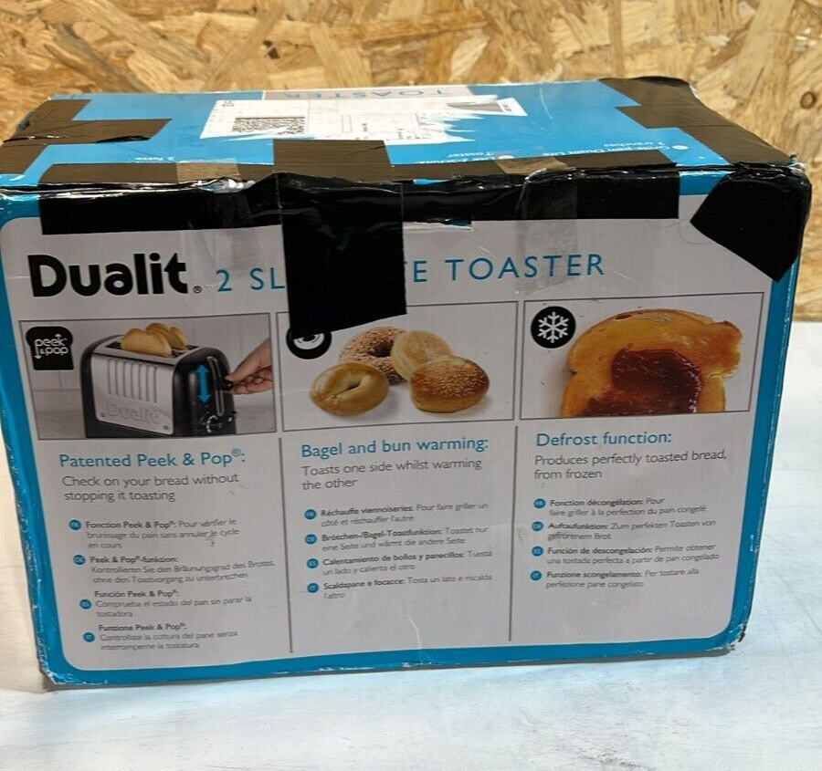 Dualit 46025 2 Slot Long Lite Toaster, , 4 Slices Black eBay