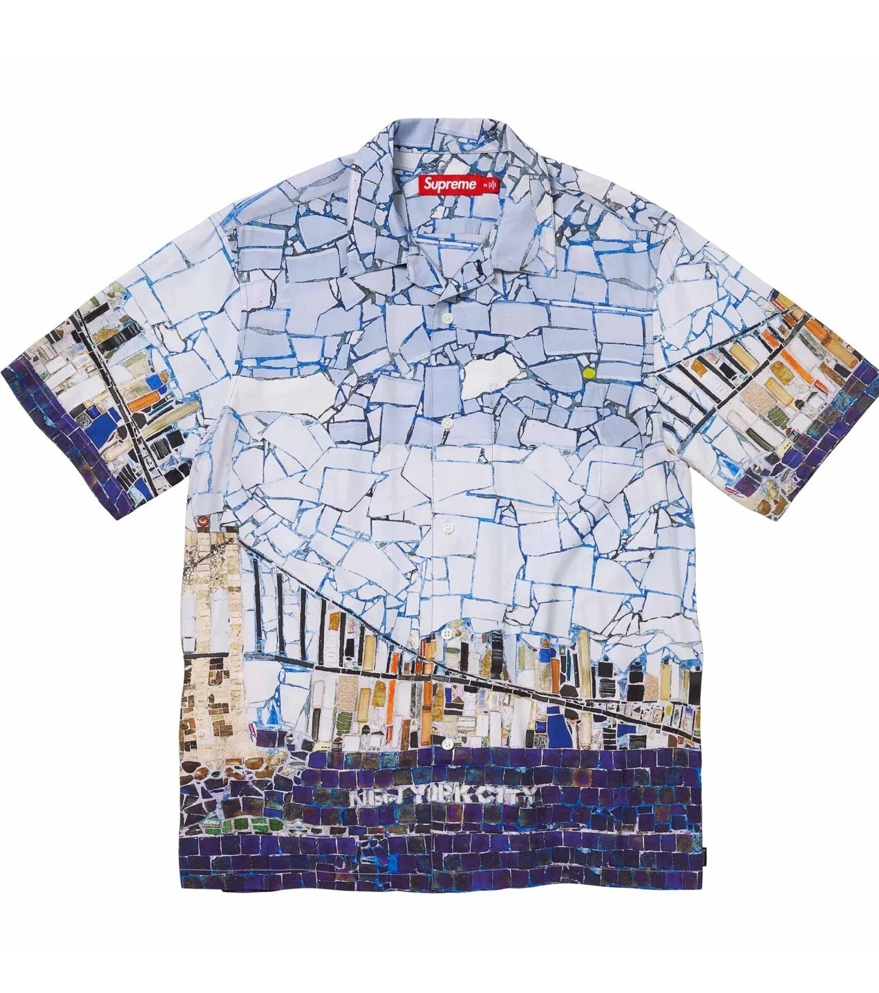 Chemise Supreme Mosaic S/S taille M neuve avec étiquettes Deadstock COMMANDE CONFIRMÉE
