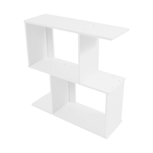 2* 2-Tier Geometric Bookshelf 24*8*24.6inch Z-Shaped Display Open Shelf Bookcase - Picture 13 of 18