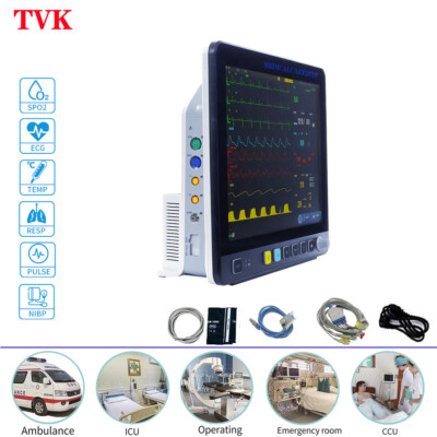 15 inch Multi-parameter(7 Parameters) ICU Vital Signs Patient Monitor + Printer