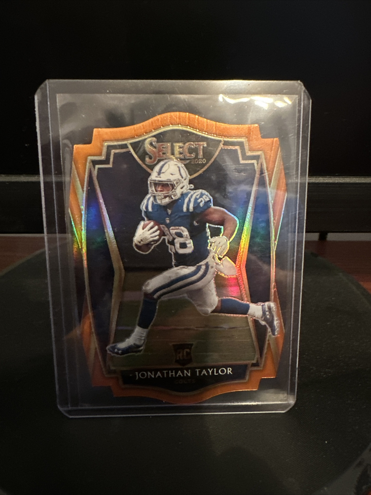 2020 Panini Select Jonathan Taylor Orange Prizm Premier Level Die-Cut RC