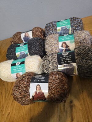 Loops & Thread Country Loom Lot Of 7 5Oz 8 & 9 mm Yarn New Acrylic Knit Crochet