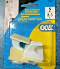 OOk 72801 Small Self Adhesive All Purpose Hook, White, FREE SHIPPING