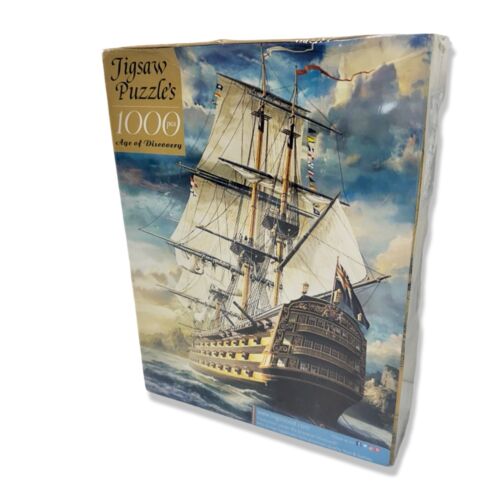 1000 Piece Tall Ship Age of Discovery Wooden Puzzle INGOOOOD IG-0398 *Sealed - Picture 4 of 14