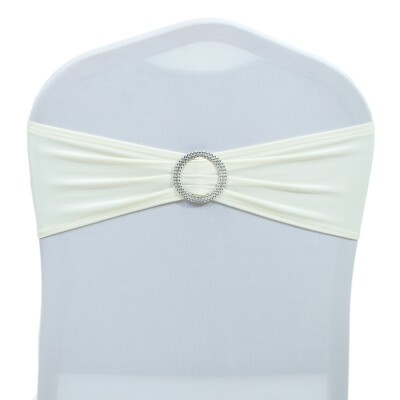 25/50/100/150/200 Spandex Chair Sashes Bow Stretch Band Wedding Decor -FREE SHIP