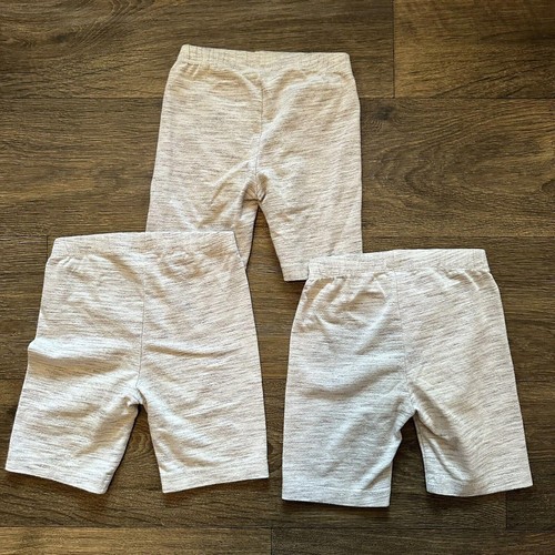 Cat & Jack Lot of 3 Girls Light Heather Gray Casual Bike Shorts Size XS 4/5 - Picture 3 of 4