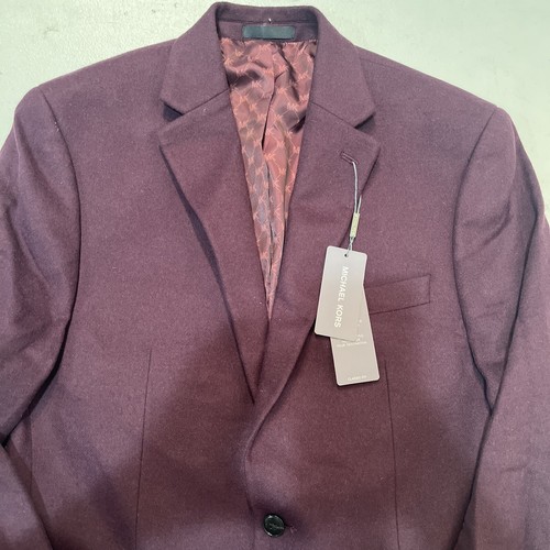 Michael Kors Men's Luxury Classic Fit Sport Coat Burgundy Red 40R - Picture 4 of 5