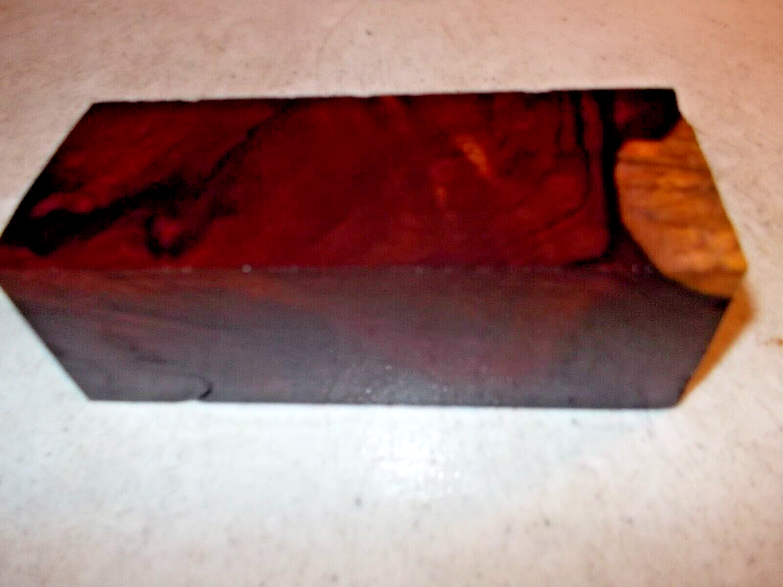 WOODEN HONDURAN ROSEWOOD BURL BLOCK GUN GRIPS KNIFE SCALES BOX TOPS -A29