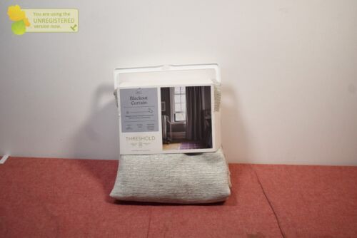 Threshold Ashville Blackout Rod Pocket Curtain Panel 50x84" Gray* - Picture 2 of 5