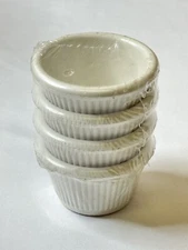 Set of 4 Vintage Gessner Products 0381A 1.5oz Fluted Ramekin - NEW SEALED!