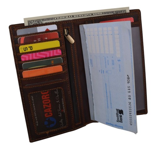 Portefeuille Long Vintage En Cuir Véritable - Blocage RFID, Grande Capacité (18 Cartes) - Pour Homme Et Femme